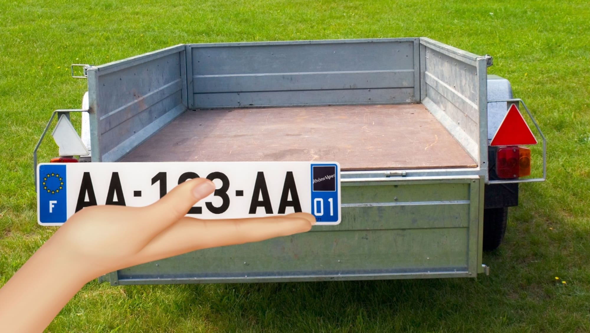 Plaque d'immatriculation remorque